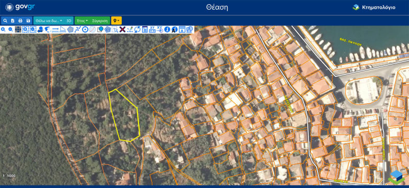 Sea view land plot hillside in Gythio - GrGY766