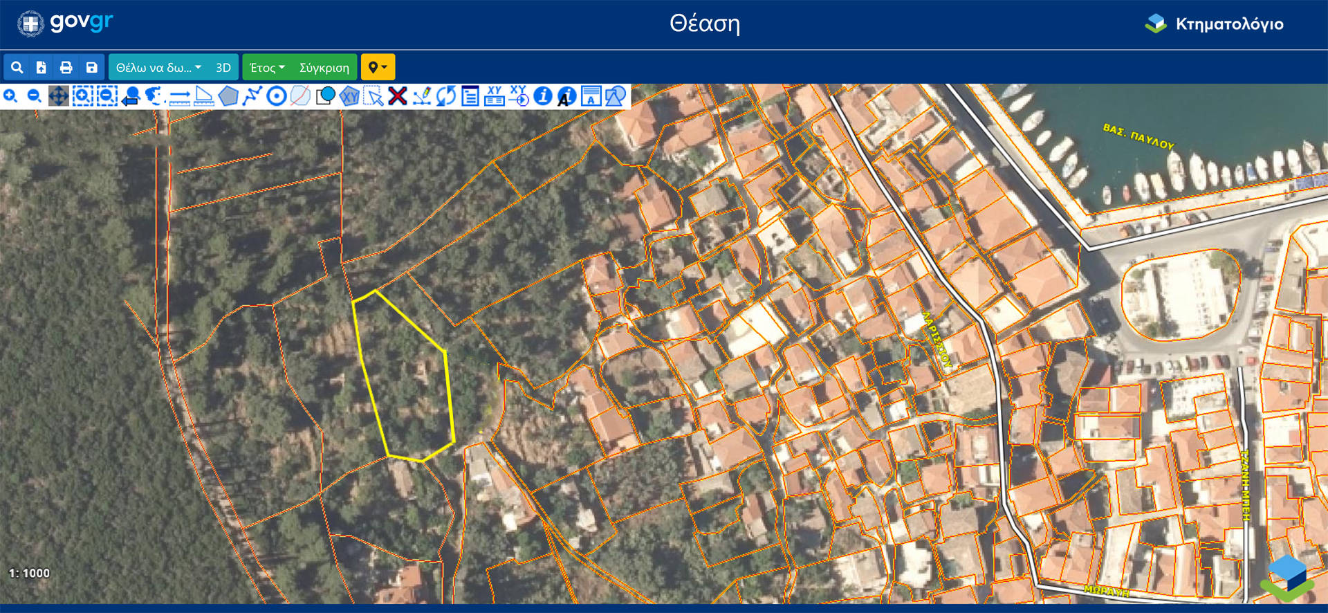 Sea view land plot hillside in Gythio - GrGY766