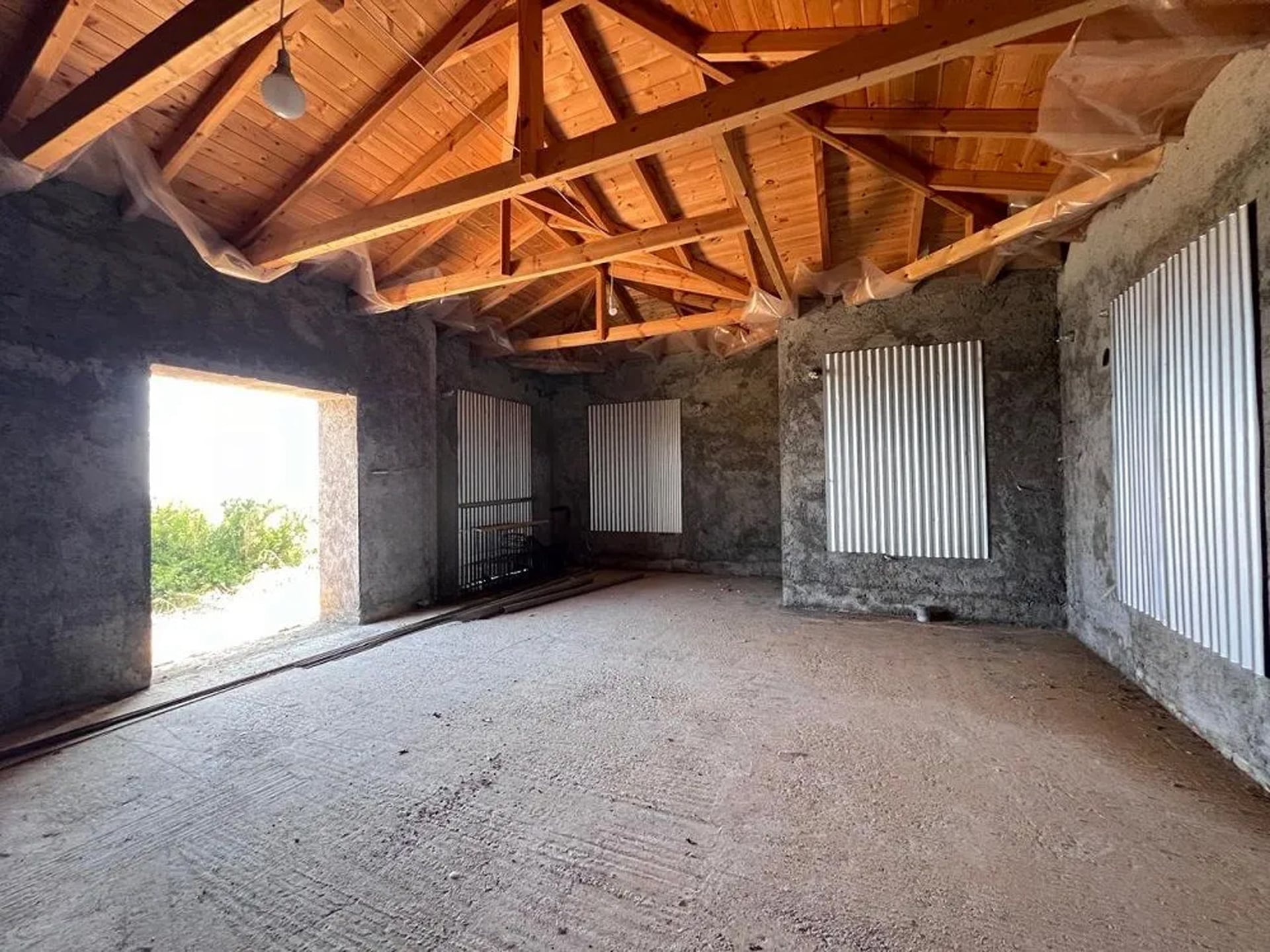 Single-story sea front house in shell condition in Messinia - HaKOR780