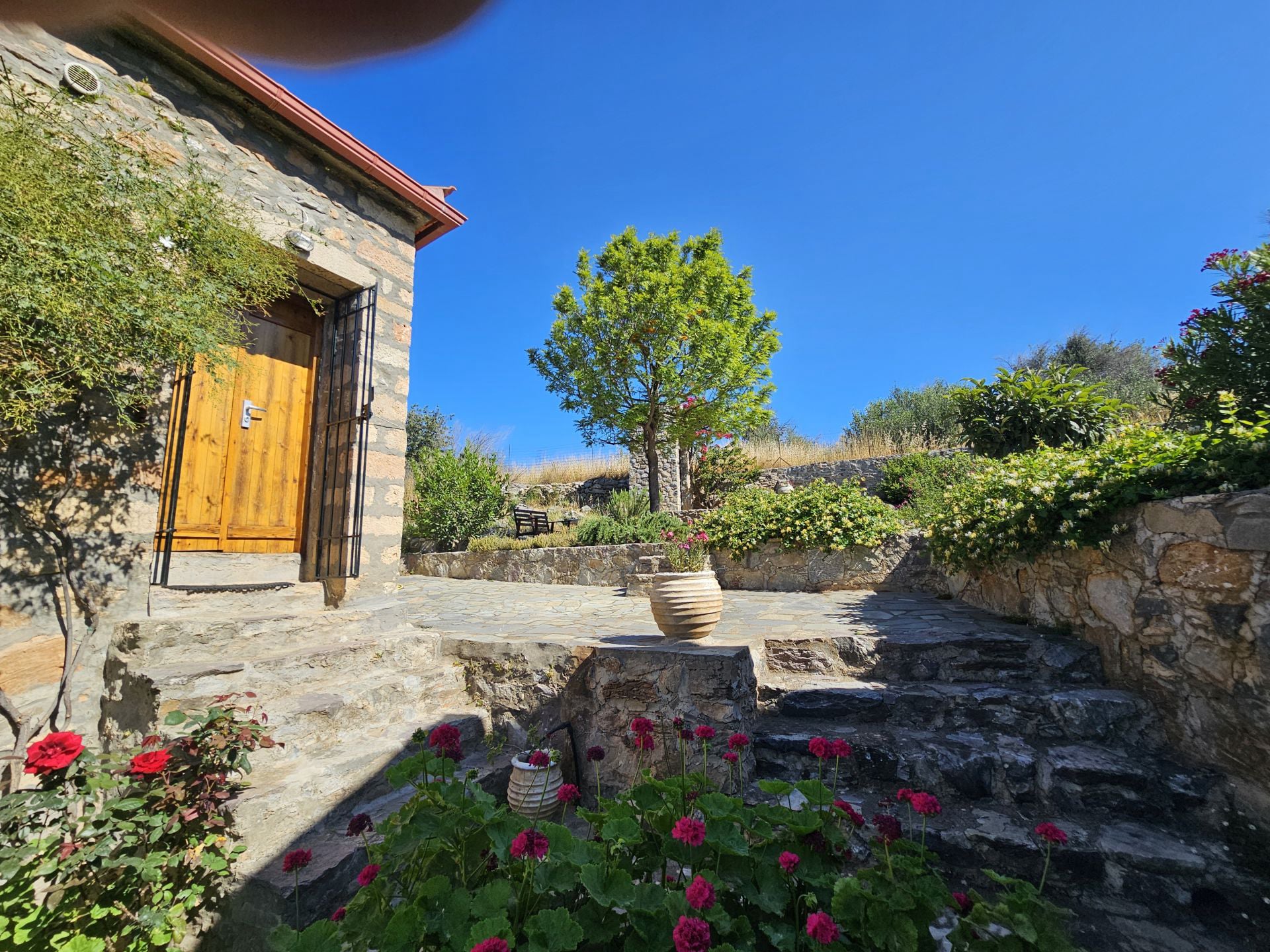 The renovated stone house