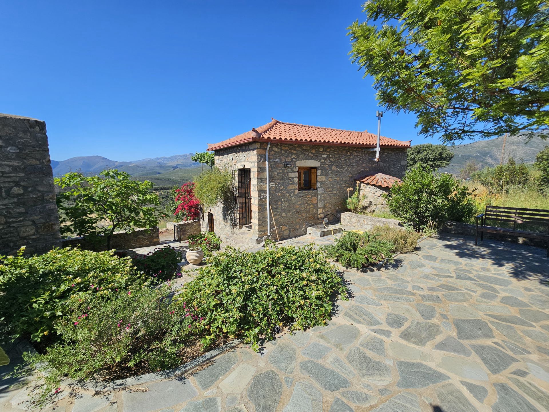 The renovated stone house