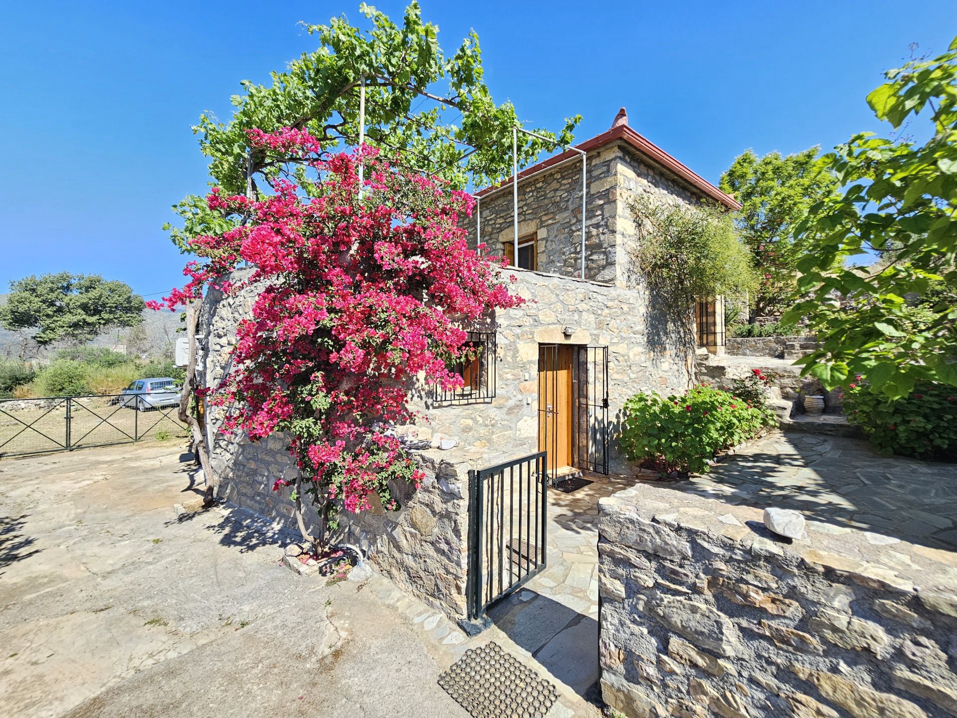 The renovated stone house