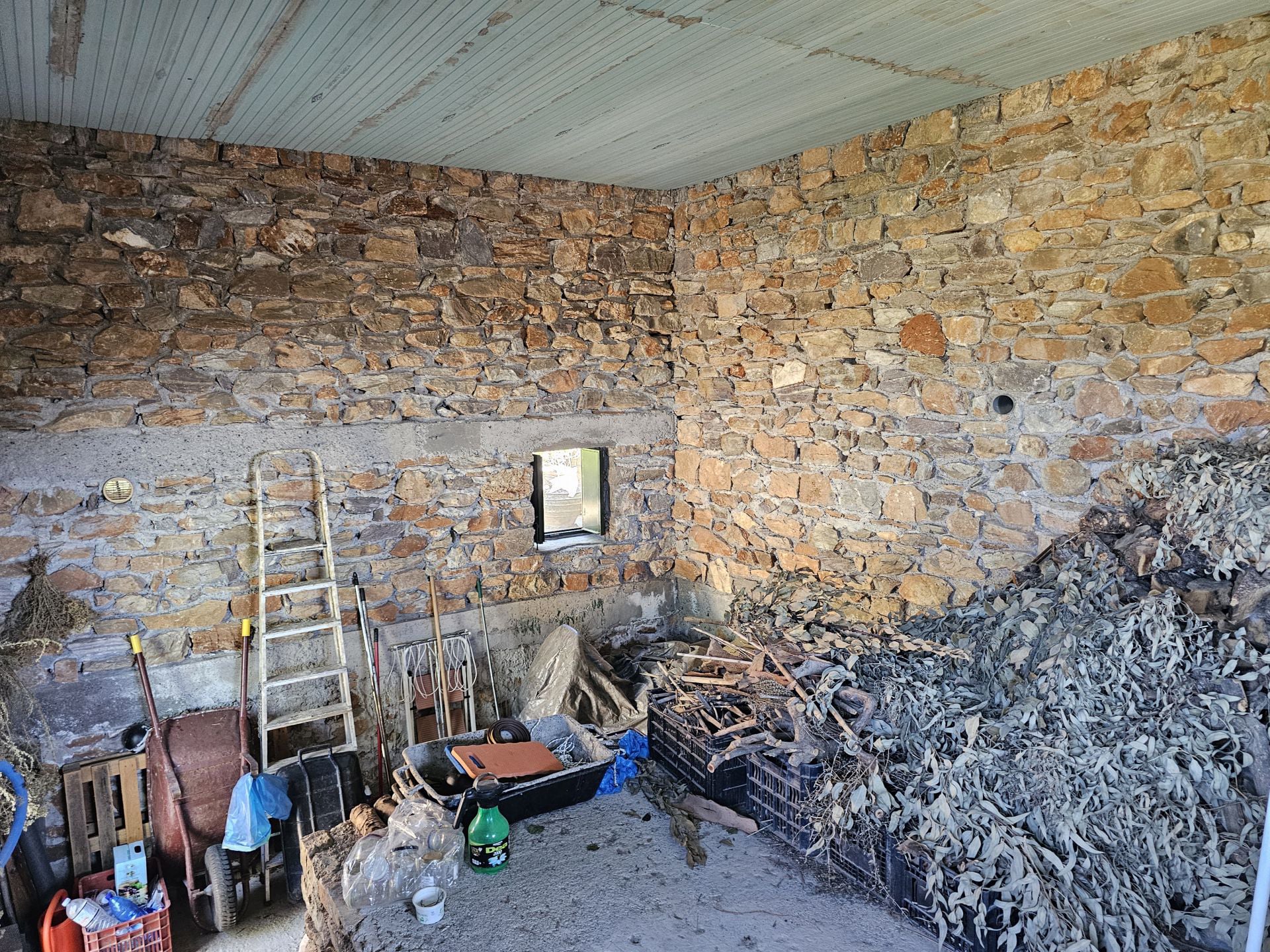The semi-renovated house from inside