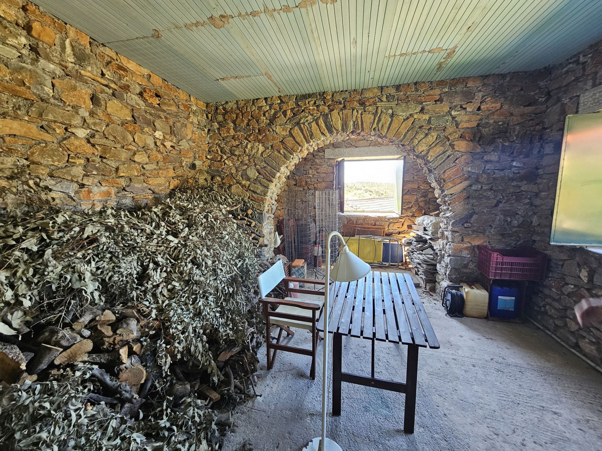 The semi-renovated house from inside