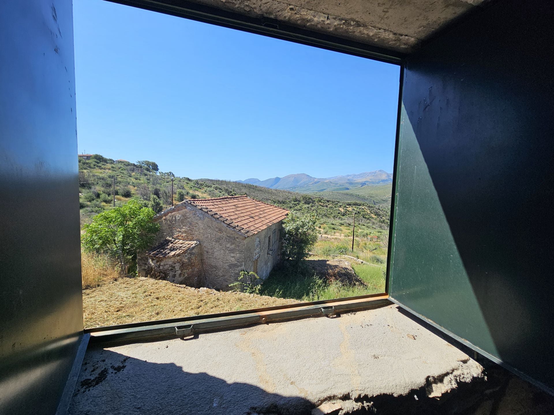 The view from the semi-renovated house 