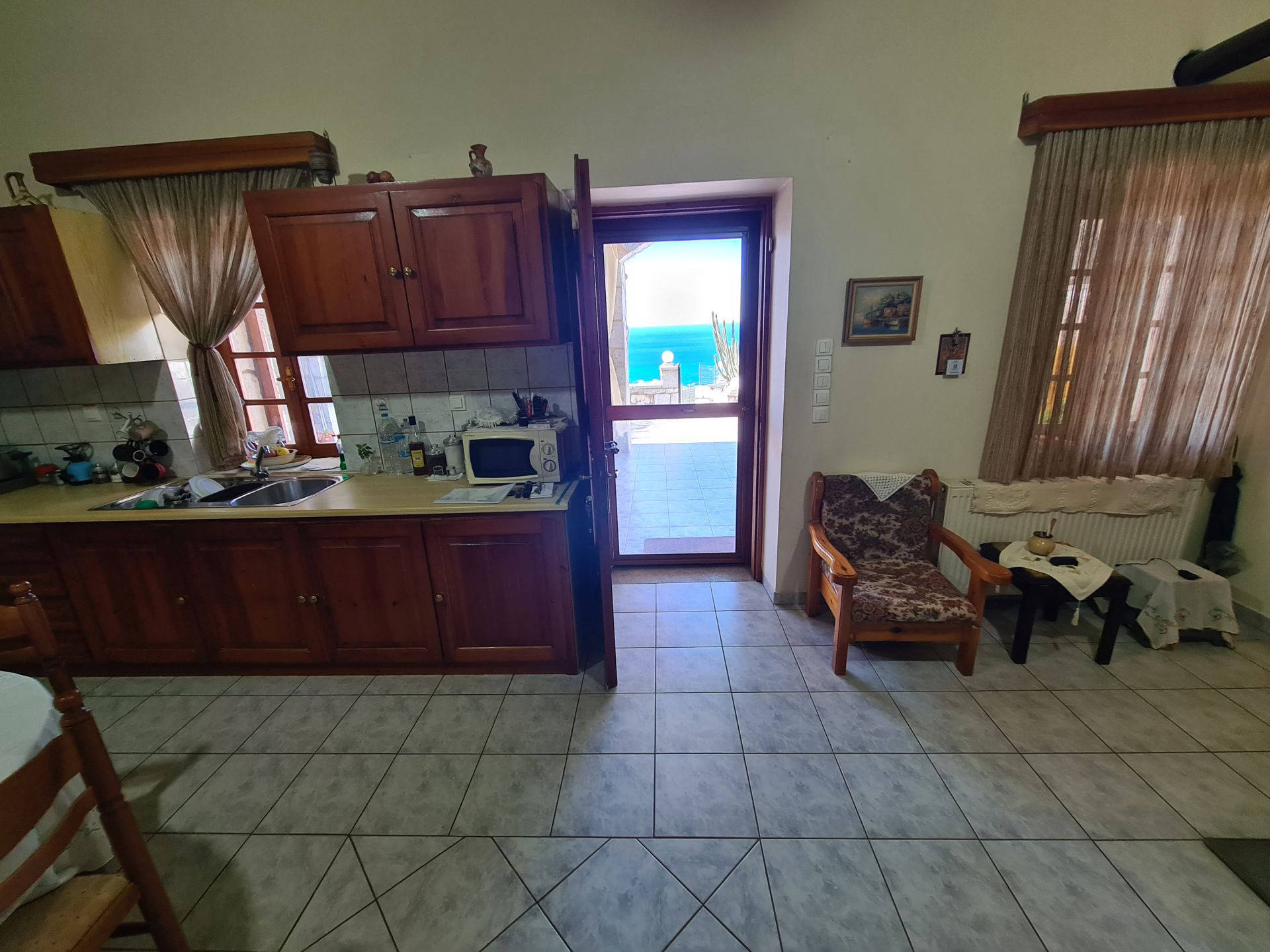 Hillside sea view house of natural stone in the Laconian Mani - HaVAM677