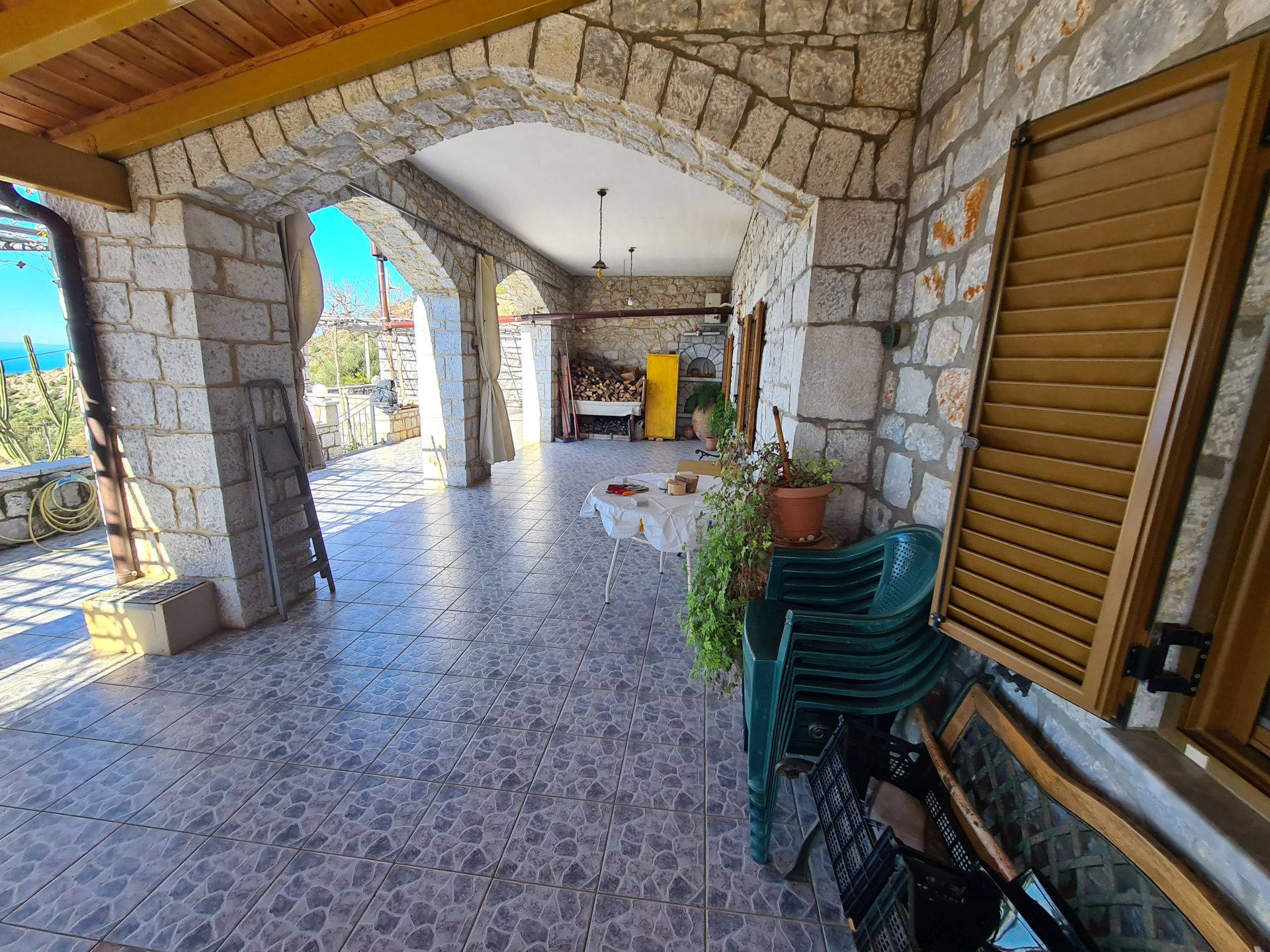 Hillside sea view house of natural stone in the Laconian Mani - HaVAM677