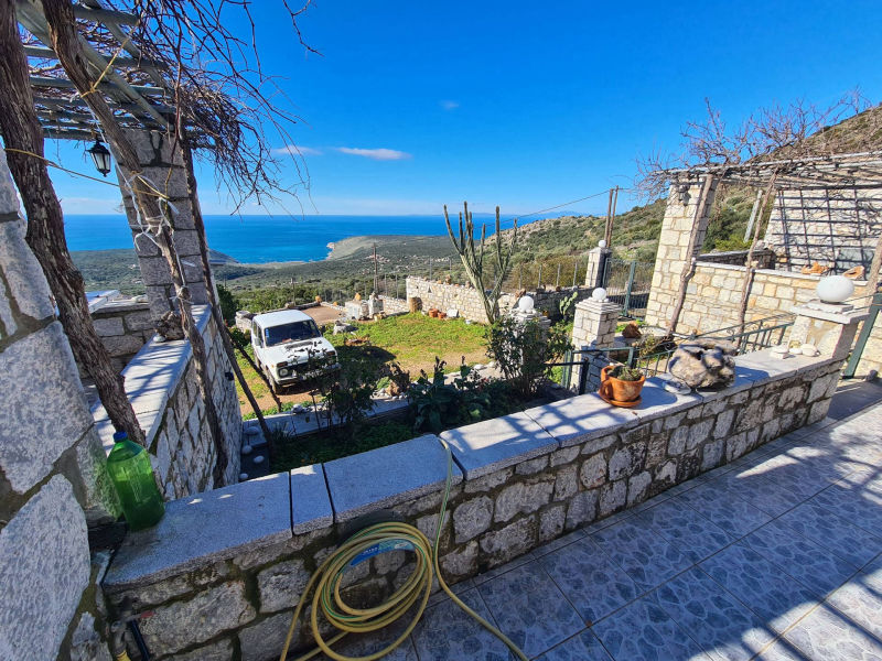 Hillside sea view house of natural stone in the Laconian Mani - HaVAM677