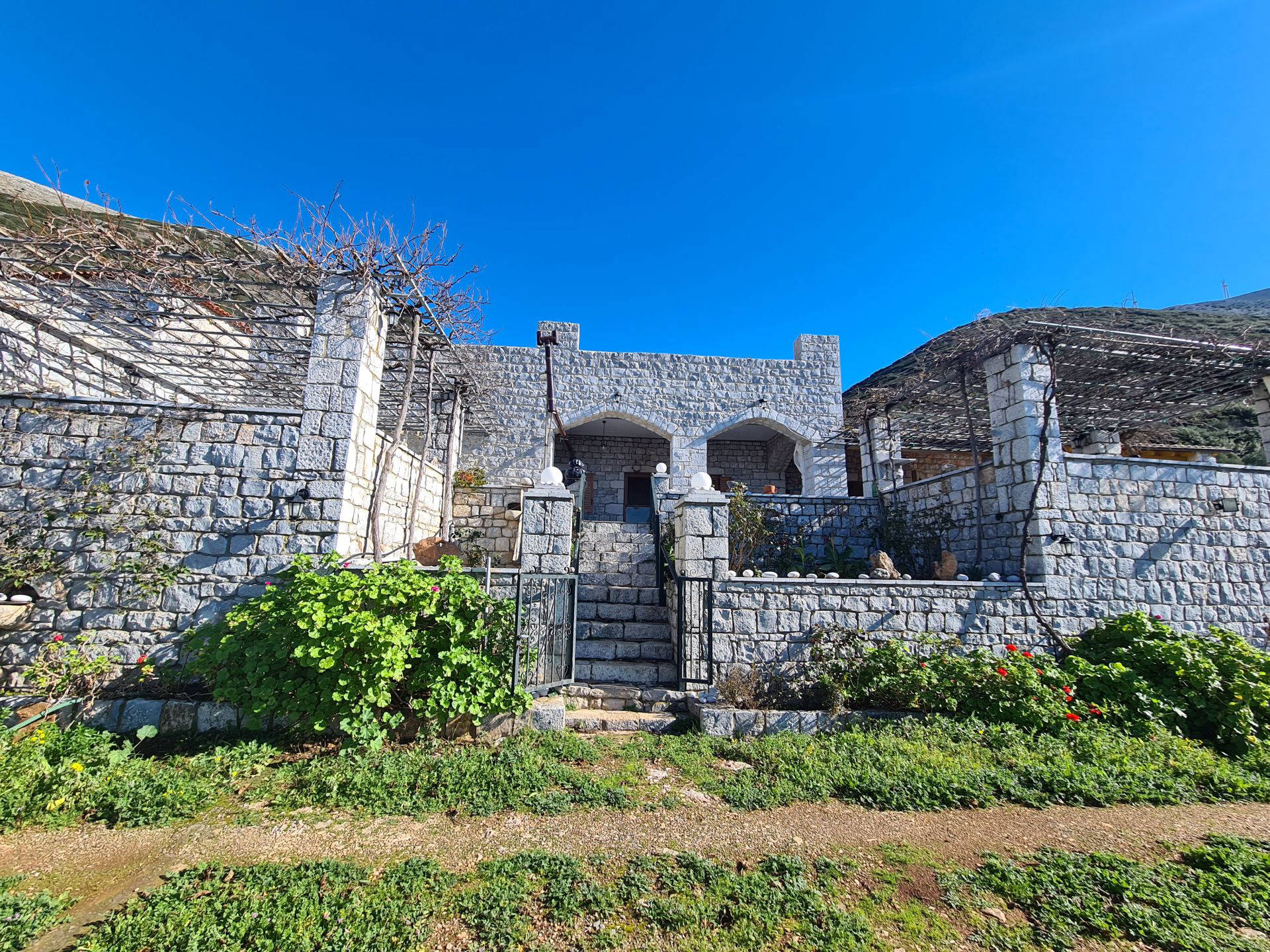 Hillside sea view house of natural stone in the Laconian Mani - HaVAM677