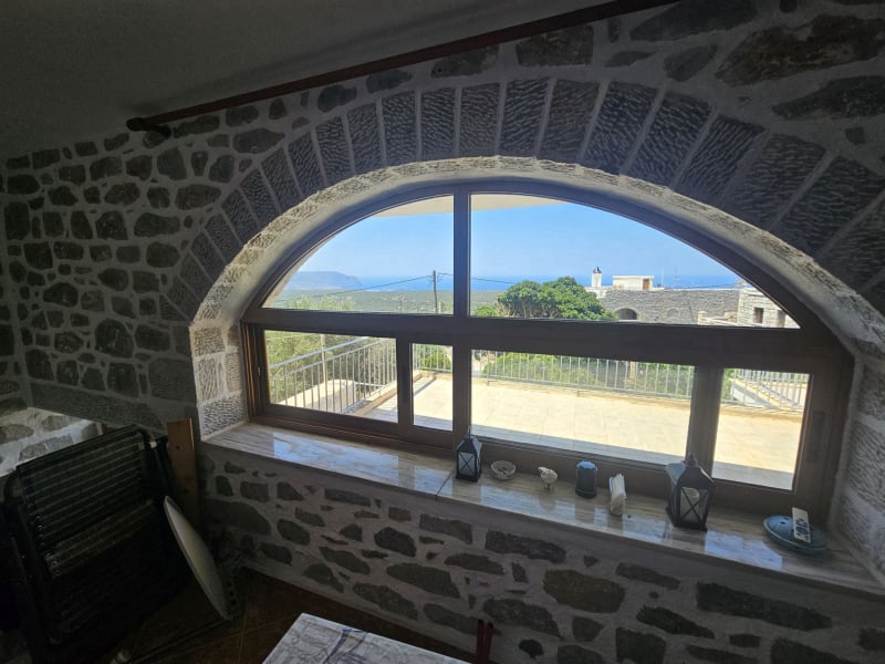 Hillside sea view house of natural stone in the Laconian Mani - HaVAM795