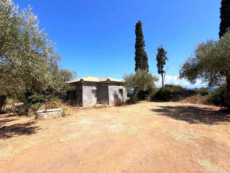 Single-story sea front house in shell condition in Messinia - HaKOR780